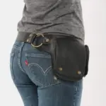 Faux Leather Waist Bag for Women Men Waist Belt Bag Drop Leg Thigh Bags