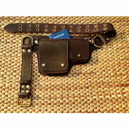 Faux Leather Waist Bag for Women Men Waist Belt Bag Drop Leg Thigh Bags