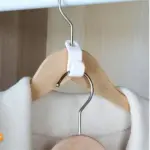 Space-Saving Clothes Hanger Connector Hooks