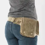 Faux Leather Waist Bag for Women Men Waist Belt Bag Drop Leg Thigh Bags