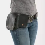 Faux Leather Waist Bag for Women Men Waist Belt Bag Drop Leg Thigh Bags