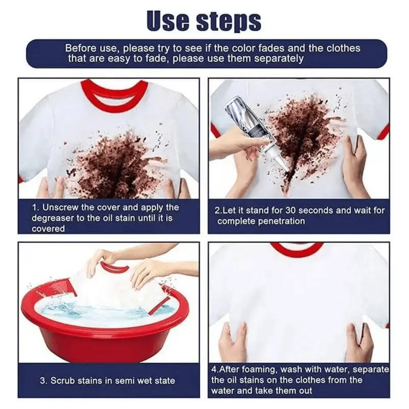 Stain remover effectiveness