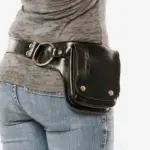 Faux Leather Waist Bag for Women Men Waist Belt Bag Drop Leg Thigh Bags