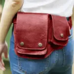 Faux Leather Waist Bag for Women Men Waist Belt Bag Drop Leg Thigh Bags